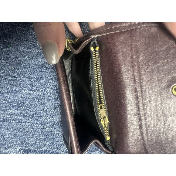 Coach Vtg Glove Tanned Mahogany Leather Multifunction Coin Purse Wallet WOW - Picture 10 of 11